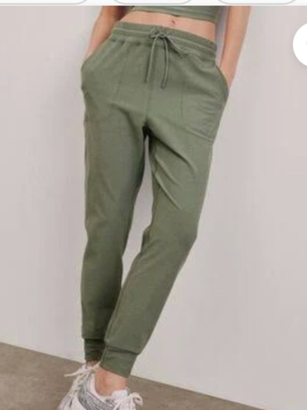 Beyond Yoga Spacedye™ Commuter Midi Jogger Grey Sage Heather 28" NWT